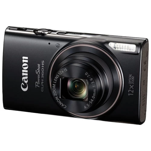 Canon® Canon PowerShot ELPH 360 HS WiFi 20.2MP 12x Optical Zoom Digital Camera - Black - Open Box 4 Canon® Canon PowerShot ELPH 360 HS WiFi 20.2MP 12x Optical Zoom Digital Camera - Black - Open Box - Image 2