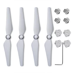 Ultimaxx 2 Pairs Quick Release Propellers Blades For DJI Phantom 4 Pro And Phantom 4 Advanced (White) - Installation Kit Inclu