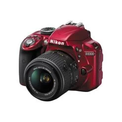 Nikon D3300 DSLR Camera With 18-55mm Lens (Red) - US Version W/Seller Warranty
