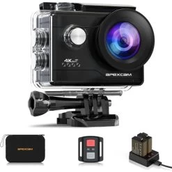 4K 20MP WiFi Action Camera Underwater Waterproof Camera Sports Camera Camcorder Ultra HD 40M 170°Wide-Angle 2.4G Wireless Remote Control 2.0'' LCD Screen 2x1050mAh