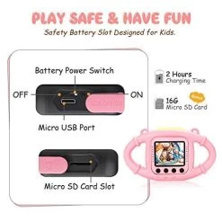 K3 Kids Camera, 1080P Supported Waterproof Video Camera W/ 16Gb Memory Card, Extra Kid-Proof Silicon Case 11 K3 Kids Camera, 1080P Supported Waterproof Video Camera W/ 16Gb Memory Card, Extra Kid-Proof Silicon Case -Outdoor Camera Shop 13712257 4