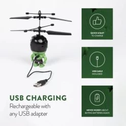 Marvel Licensed Hulk 3.5 Inch Flying Figure IR UFO Big Head Helicopter - 33244 -Outdoor Camera Shop 14338934 2