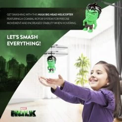 Marvel Licensed Hulk 3.5 Inch Flying Figure IR UFO Big Head Helicopter - 33244 -Outdoor Camera Shop 14338934 3