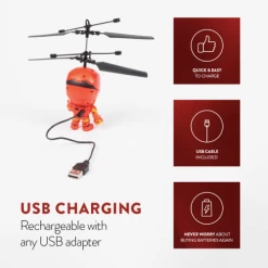 Marvel Licensed Iron Man 3.5 Inch Flying Figure IR UFO Big Head Helicopter - 33243 -Outdoor Camera Shop 14338939 2