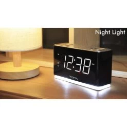 ITOMA Alarm Clock Radio,Digital FM Radio,Dual With Snooze,USB CKS507 -Outdoor Camera Shop 14392832 3