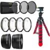 52mm Fisheye Wide Angle & Telephoto Lens + Macro Kit + UV CPL ND Filter Kit + Flexible Tripod - International Version W/Seller Warranty -Outdoor Camera Shop 14656859