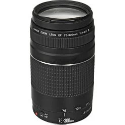 Canon® Canon EF 75-300mm F/4-5.6 III Zoom Lens For Canon EOS 7D, 60D, EOS Rebel SL1, T1i, T2i, T3, T3i, T4i, T5i, XS, XSi, XT, Xti International Version W/Seller Warranty