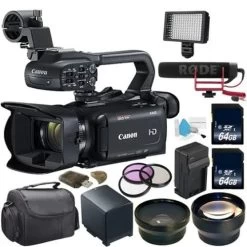 Canon® Canon XA11 Compact Full HD Camcorder With HDMI And Composite Output W/ Rode Microphone Bundlle - US Version W/ Seller Warranty