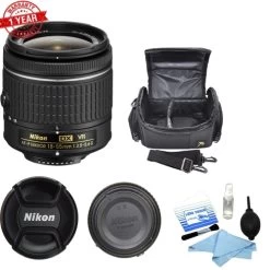 Nikon AF-P DX Nikkor 18-55mm F/3.5-5.6G ED VR W/ Cleaning Kit & Mini DSLR Bag - US Version W/ Seller Warranty