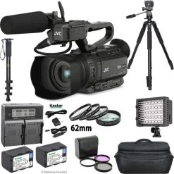 JVC GY-HM200HW House Of Worship Streaming Camcorder Accessory Bundle - US Version W/ Seller Warranty