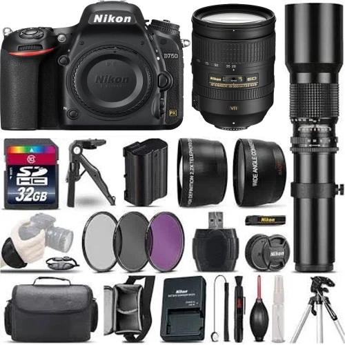 Nikon D750 DSLR Camera With Nikon 28-300mm Lens & 500mm Preset Lenses Supreme Bundle - US Version W/ Seller Warranty 3 Nikon D750 DSLR Camera With Nikon 28-300mm Lens & 500mm Preset Lenses Supreme Bundle - US Version W/ Seller Warranty