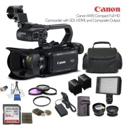 Canon® Canon XA15 Compact Full HD Camcorder With SDI, HDMI, And Composite Output With Additional Accessories - US Version W/ Seller Warranty