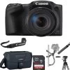 Canon® Canon PowerShot SX420 IS Digital Camera (Black) With Canon Carrying Case | 16GB Memory Card & Spider Tripod Bundle - US Version W/ Seller Warranty