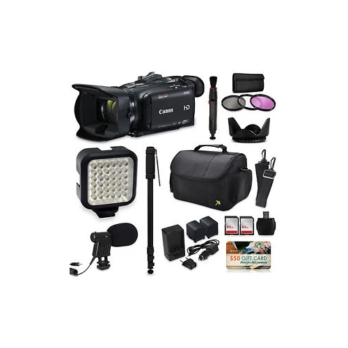 Canon® Canon XA35 HD Professional Video Camcorder W/ 128GB Light Mic Monopod Bag Battery - US Version W/ Seller Warranty 3 Canon® Canon XA35 HD Professional Video Camcorder W/ 128GB Light Mic Monopod Bag Battery - US Version W/ Seller Warranty