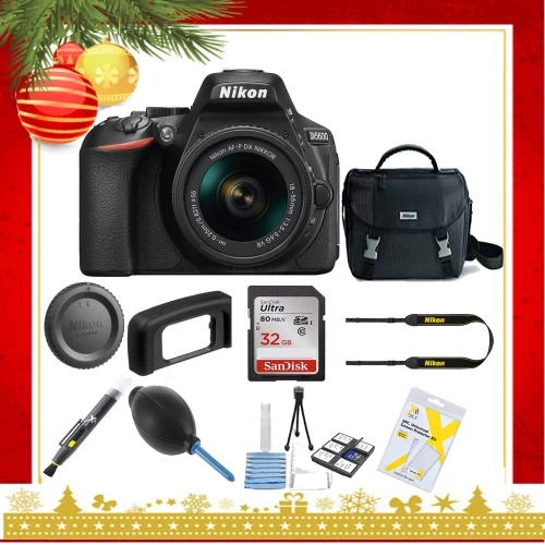 Nikon D5600 DSLR Camera With 18-55mm Lens (Black) |Nikon Case | Sandisk 32GB Memory Card |Cleaning Kit - Holiday Gift Special - US Version W/ Seller Warranty 3 Nikon D5600 DSLR Camera With 18-55mm Lens (Black) |Nikon Case | Sandisk 32GB Memory Card |Cleaning Kit - Holiday Gift Special - US Version W/ Seller Warranty