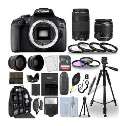 Canon® Canon EOS Rebel T7 / 2000d EF-S 18-55mm IS II USM | 75-300mm | 30 Piece Accessory Bundle USA - US Version W/ Seller Warranty