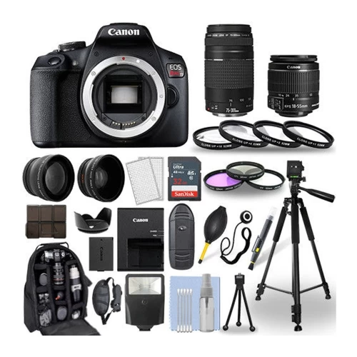 Canon® Canon EOS Rebel T7 / 2000d EF-S 18-55mm IS II USM | 75-300mm | 30 Piece Accessory Bundle USA - US Version W/ Seller Warranty 3 Canon® Canon EOS Rebel T7 / 2000d EF-S 18-55mm IS II USM | 75-300mm | 30 Piece Accessory Bundle USA - US Version W/ Seller Warranty
