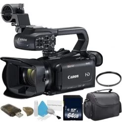 Canon® Canon XA11 Compact Full HD Camcorder W/ + 64GB Memory Card + 58mm UV Filter + Carrying Case + Deluxe Cleaning Kit Bundle - US Version W/ Seller Warranty