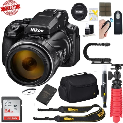 Nikon Coolpix P1000 16MP 125x Super-Zoom Digital Camera + 64GB Accessory Kit - US Version W/ Seller Warranty 3 Nikon Coolpix P1000 16MP 125x Super-Zoom Digital Camera + 64GB Accessory Kit - US Version W/ Seller Warranty