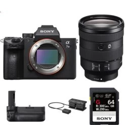Sony Alpha A7 III Mirrorless Digital Camera USA With 24-105mm Lens And Vertical Grip Kit - US Version W/ Seller Warranty