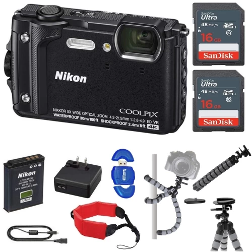 Nikon COOLPIX W300 Digital Camera (Black) With 2x 16GB Memory Cards Floating Strap Starter Kit - US Version W/ Seller Warranty 3 Nikon COOLPIX W300 Digital Camera (Black) With 2x 16GB Memory Cards Floating Strap Starter Kit - US Version W/ Seller Warranty