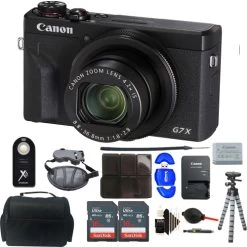 CanonĀ® Canon PowerShot G7 X Mark III Digital Camera (Black) With 32GB Accessory Kit Black - US Version W/ Seller Warranty