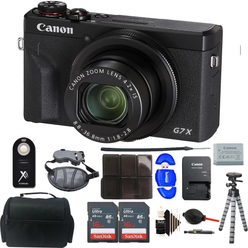 Canon® Canon PowerShot G7 X Mark III Digital Camera (Black) With 32GB Accessory Kit Black - US Version W/ Seller Warranty 3 Canon® Canon PowerShot G7 X Mark III Digital Camera (Black) With 32GB Accessory Kit Black - US Version W/ Seller Warranty