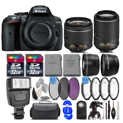 Nikon D5300 DSLR Camera ||18-55mm AF-P Lens ||55-200mm VR II || Supreme Bundle - US Version W/ Seller Warranty 3 Nikon D5300 DSLR Camera ||18-55mm AF-P Lens ||55-200mm VR II || Supreme Bundle - US Version W/ Seller Warranty