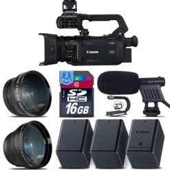 Canon® Canon XA55 Professional UHD 4K Camcorder With Shotgun Microphone & Additional Accessories USA - US Version W/ Seller Warranty