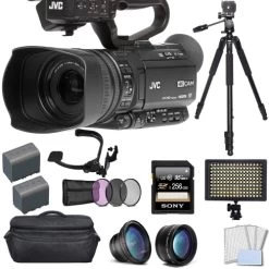 JVC GY-HM180 12.4MP 4K Ultra HD Camcorder With Sony 256GB Memory Card Supreme Bundle - US Version W/ Seller Warranty
