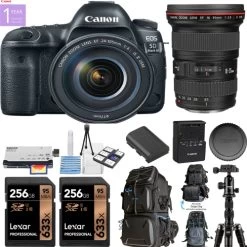 CanonĀ® Canon EOS 5D Mark IV W/ EF 24-105mm F/4L IS II USM Lens | 16-35mm F/2.8L II USM Supreme Bundle - US Version W/ Seller Warranty