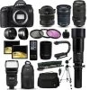 Canon® Canon EOS 5DS SLR DSLR Camera + 70-300mm Is USM + 6.5mm Fisheye + 24-105mm STM + 650-2600mm + Case + 128GB Bundle - US Version W/ Seller Warranty