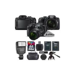 Nikon Coolpix B700 Digital 20.2MP 4K WiFi NFC Camera 60X Zoom + LED - 64GB Deluxe Bundle - US Version W/ Seller Warranty