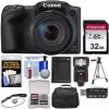 Canon® Canon PowerShot SX420 IS Digital Camera (Black) With 32GB Card | Case | Flash | Battery | Tripod | Kit - US Version W/ Seller Warranty -Outdoor Camera Shop 14674088