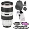Canon® Canon EF 70-200mm F/2.8L IS III USM Lens With 77MM Filter Kit & Close-Up Filters | DSLR BackPack | Rain Protection - US Version W/ Seller Warranty