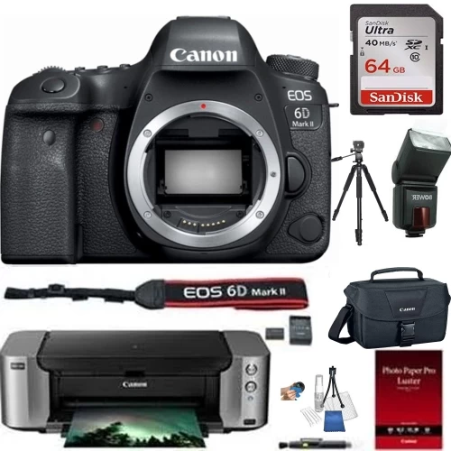 Canon® Canon Eos 6D Mark II 26.2MP DSLR Camera (Body) + Pro100 Mail In Printer Bundle - US Version W/ Seller Warranty 3 Canon® Canon Eos 6D Mark II 26.2MP DSLR Camera (Body) + Pro100 Mail In Printer Bundle - US Version W/ Seller Warranty