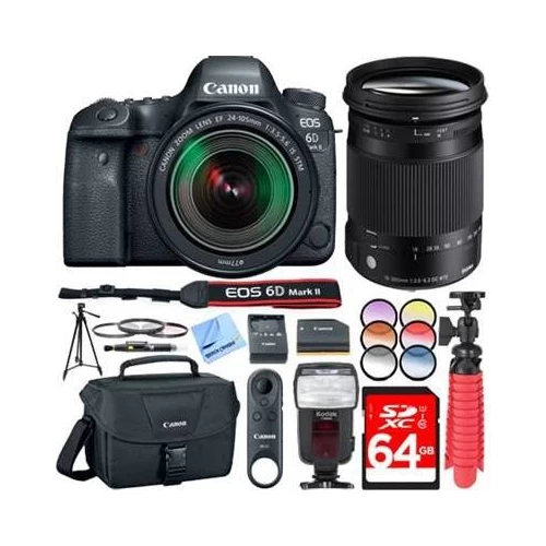 Canon® Canon Eos 6D Mark II 26.2MP DSLR Camera W/ EF 24-105mm And 18-300mm F3.5-6.3 Lenses - US Version W/ Seller Warranty 3 Canon® Canon Eos 6D Mark II 26.2MP DSLR Camera W/ EF 24-105mm And 18-300mm F3.5-6.3 Lenses - US Version W/ Seller Warranty