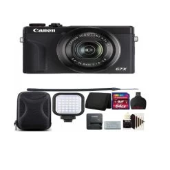 CanonĀ® Canon PowerShot G7 X Mark III Digital Camera (Black) With 64GB Top Accessory Kit - US Version W/ Seller Warranty