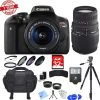 Canon® Canon EOS Rebel T6i/T7i DSLR Camera W/ 18-55mm&70-300mm Lenses|32GB SDHC MC|Bag|Tripod|Cleaning Kit And More - US Version W/ Seller Warranty -Outdoor Camera Shop 14674866