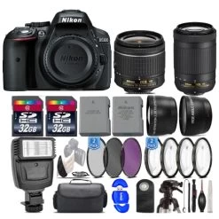 Nikon D5300 DSLR Camera ||18-55mm AF-P Lens | 70-300 VR || Supreme Bundle - US Version W/ Seller Warranty