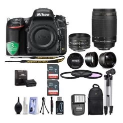 Nikon D750 DSLR Camera W/ Nikon 50mm 1.8D Lens | Nikon 70-300mm G Lens Bundle - US Version W/ Seller Warranty