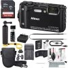 Nikon COOLPIX W300 Digital Camera (Black) W/ Deluxe Adventure Bundle With 32GB + Case + Floating Grip +Battery + Cleaning Kit - US Version W/ Seller Warranty -Outdoor Camera Shop 14696097