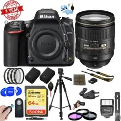 Nikon D750 DSLR 24.3MP Digital Camera W/ AF-S NIKKOR 24-120mm F/4G ED VR Lens W/ 64GB SDXC Memory Card Plus Triple Battery Acc - US Version W/ Seller Warranty