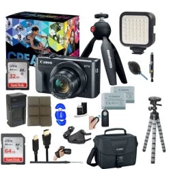 CanonĀ® Canon PowerShot G7 X Mark II 20.1MP 4.2x Optical Zoom Digital Camera Video Creator Kit || 64GB SDXC Memory Card + Accessory Bu - US Version W/ Seller Warranty
