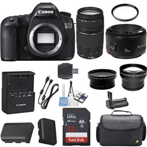 Canon® Canon EOS 5DS Digital SLR Bundle With Canon 50mm F/1.8 II Lens | Canon 75-300mm III Lens + Deluxe Camera Case + U.V. Filter - US Version W/ Seller Warranty 3 Canon® Canon EOS 5DS Digital SLR Bundle With Canon 50mm F/1.8 II Lens | Canon 75-300mm III Lens + Deluxe Camera Case + U.V. Filter - US Version W/ Seller Warranty