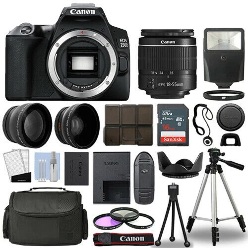 Canon® Canon EOS Rebel SL3 DSLR Camera With | 3 Lens Kit Canon 18-55mm | Sandisk 16GB | Flash & More - US Version W/ Seller Warranty 3 Canon® Canon EOS Rebel SL3 DSLR Camera With | 3 Lens Kit Canon 18-55mm | Sandisk 16GB | Flash & More - US Version W/ Seller Warranty