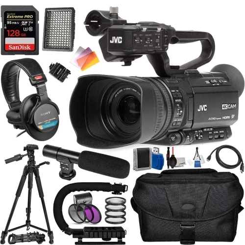 JVC GY-HM180 Ultra HD 4K Camcorder |SanDisk 64GB MC, 72†Professional Tripod, Tripod Dolly, Professional Carrying Case, And - US Version W/ Seller Warranty 3 JVC GY-HM180 Ultra HD 4K Camcorder |SanDisk 64GB MC, 72†Professional Tripod, Tripod Dolly, Professional Carrying Case, And - US Version W/ Seller Warranty