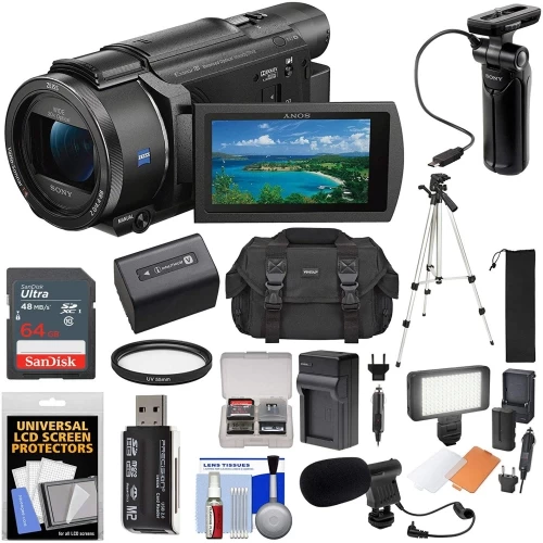 Sony FDR-AX53 4K Ultra HD Handycam Camcorder & GP-VPT1 Grip | 64GB Card |Tripod | Battery & Charger | LED Light | Mic | Case K - US Version W/ Seller Warranty 3 Sony FDR-AX53 4K Ultra HD Handycam Camcorder & GP-VPT1 Grip | 64GB Card |Tripod | Battery & Charger | LED Light | Mic | Case K - US Version W/ Seller Warranty