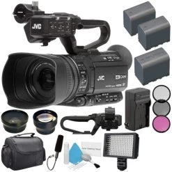 JVC GY-HM180 Ultra HD 4K Camcorder |BNV-F823 Battery | AC/DC Charger | 62mm Wide Angle Lens | 62mm Filter | JVC QAN0067-003 Mi - US Version W/ Seller Warranty