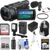 Sony FDR-AX53 4K Ultra HD Handycam Camcorder With 128GB Card | Battery & Charger | Backpack | Tripod | Video Light Microphone - US Version W/ Seller Warranty